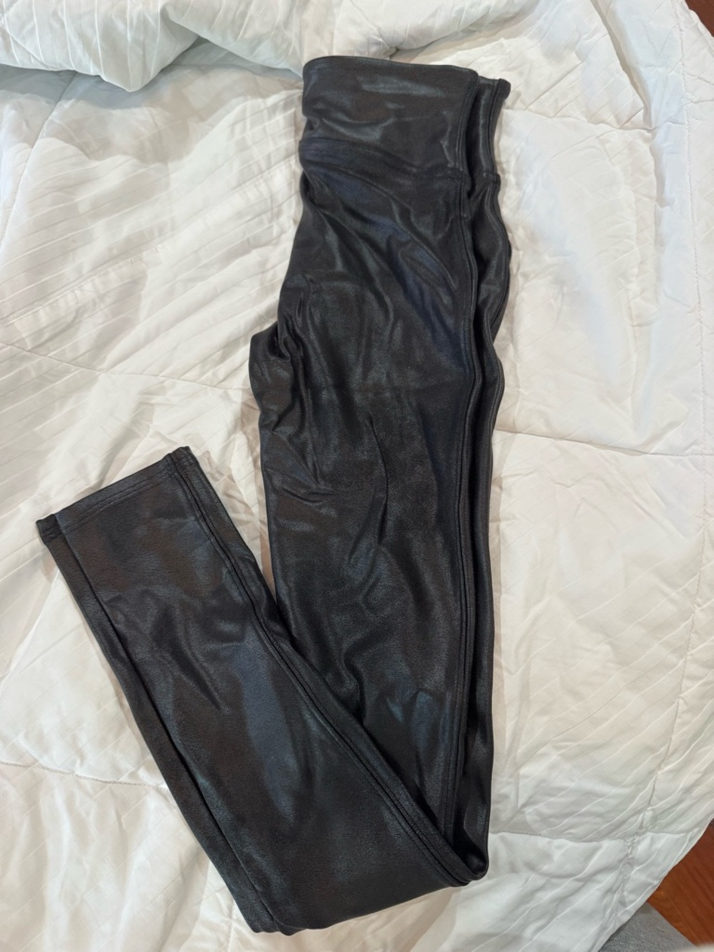 SPANX Black Faux Leather Leggings